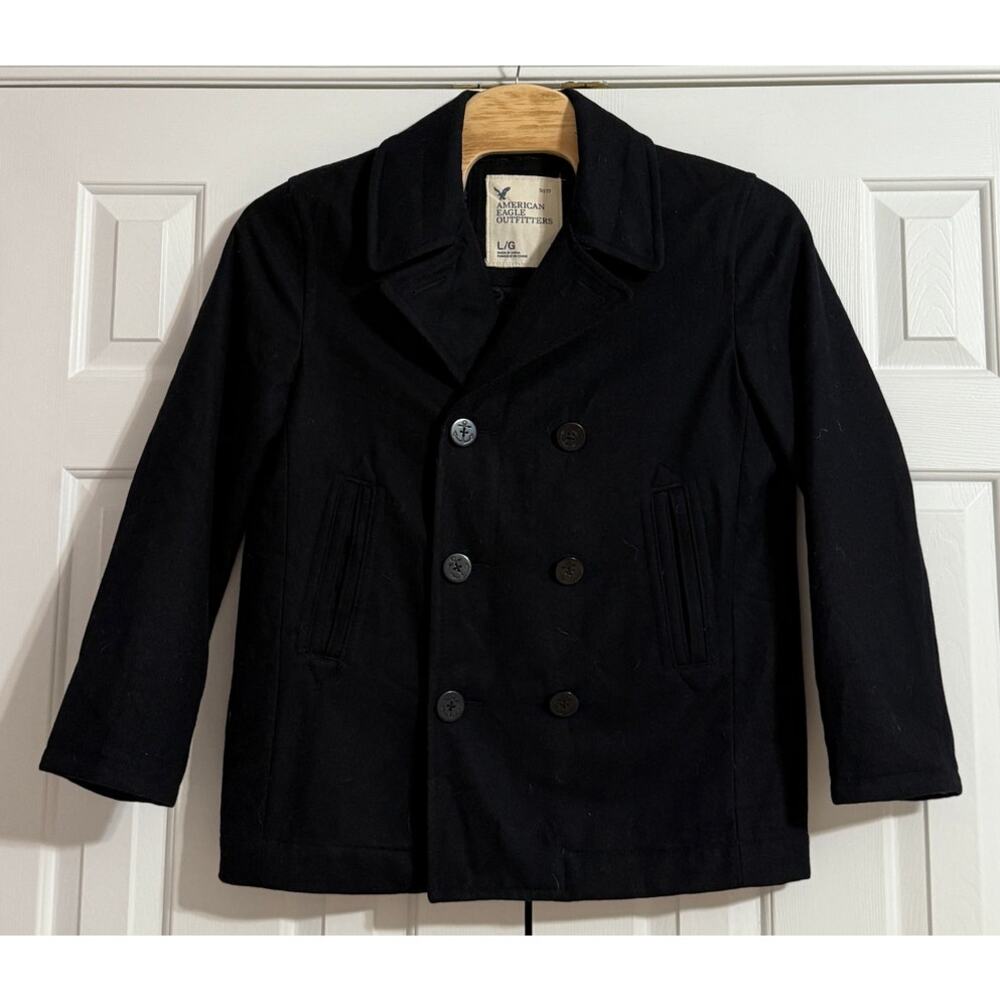 American Eagle Outfitters Double Breasted Wool Peacoat, Size L